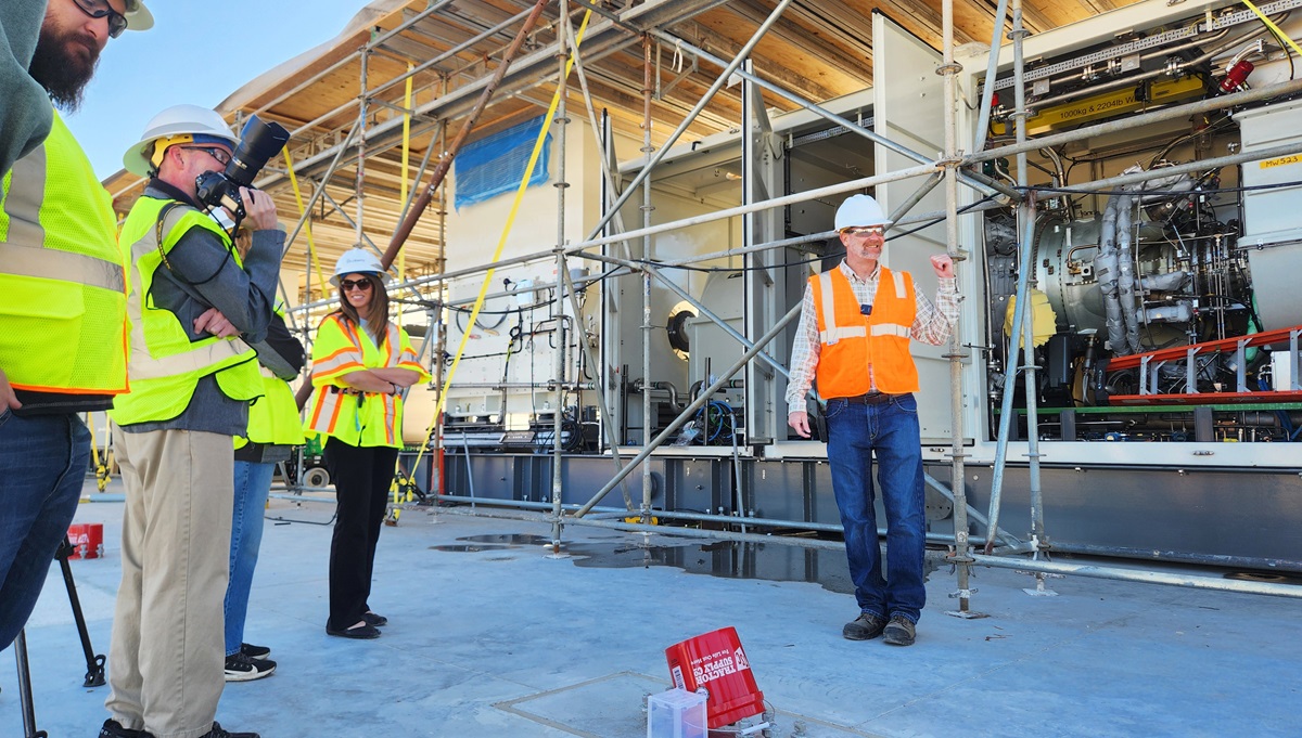 Making progress: Event marks the arrival of new generators at historic Riverton Power Plant